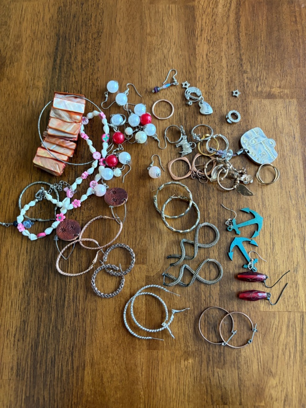 Mixed Women’s Jewelry Set in Pink, Red, White and Turquoise